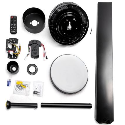 Aigostar - Dimmbarer LED-Deckenventilator LED/24W/230V 2700-6500K 165cm schwarz + Fernbedienung