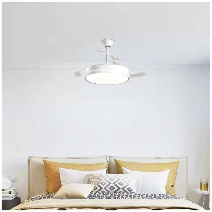 Aigostar - Dimmbarer LED-Deckenventilator LED/36W/230V 2700-6500K d 107 cm + Fernbedienung weiß