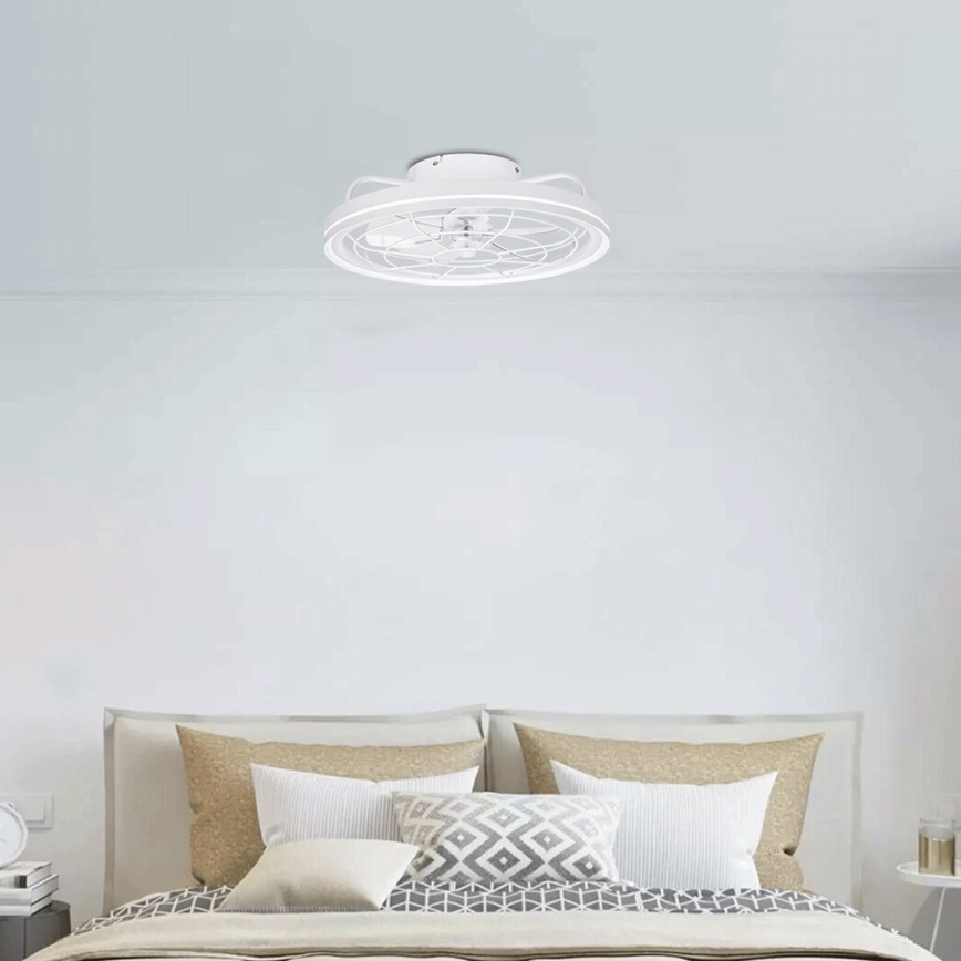 Aigostar - Dimmbarer LED-Deckenventilator LED/40W/230V 2700-6500K d 48 cm + Fernbedienung weiß