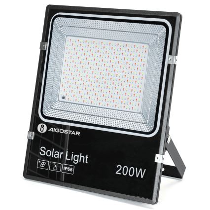 Aigostar - Dimmbarer LED-RGB-Solarstrahler LED/200W/3,2V IP66 + Fernbedienung