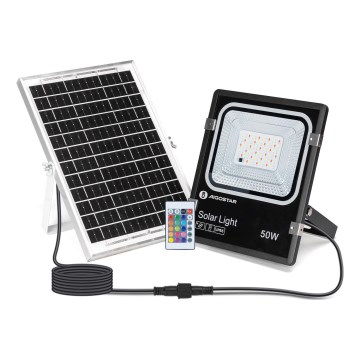Aigostar - Dimmbarer LED-RGB-Solarstrahler LED/50W/3,2V IP66 + Fernbedienung
