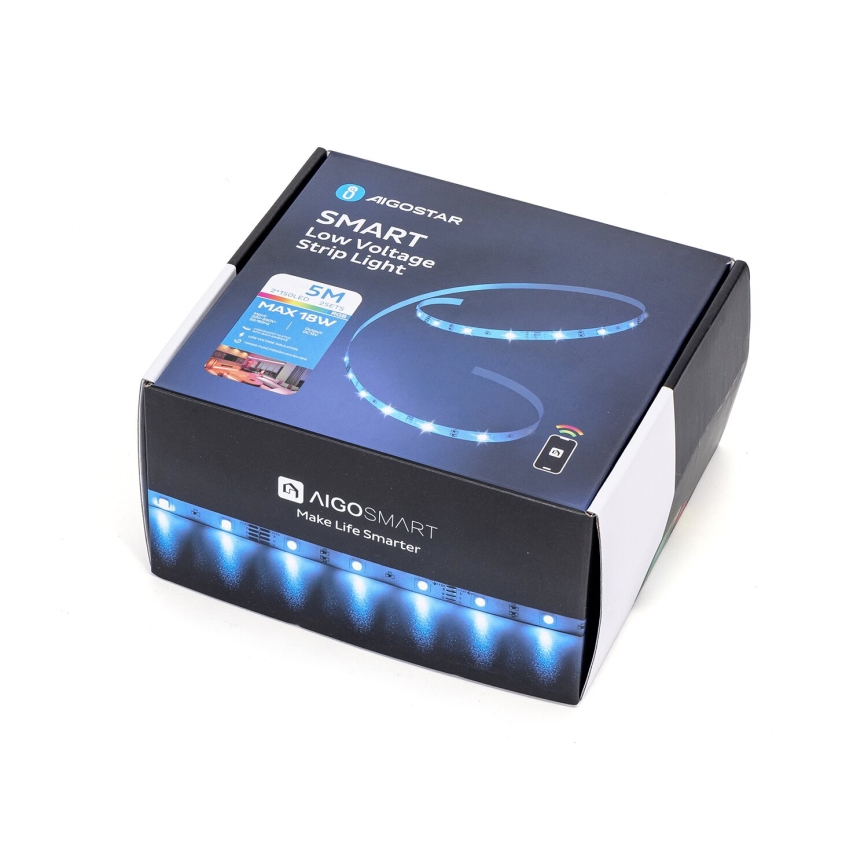 Aigostar - Dimmbarer LED-RGBW-Streifen LED/18W/12V 2x5 m Wi-Fi