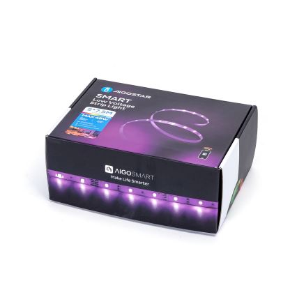 Aigostar - Dimmbarer LED-RGBW-Streifen LED/48W/12V 2x7,5 m Wi-Fi
