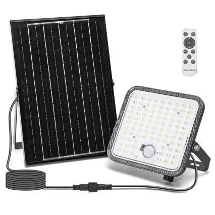 Aigostar - LED-dimmbarer Solarstrahler mit Sensor LED/120W/3,4V 6500K IP66 8000 mAh + Fernbedienung