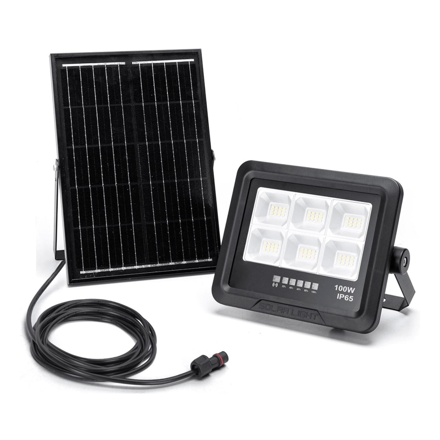 Aigostar - Dimmbarer LED-Solarstrahler LED/100W/3,4V IP65 + Fernbedienung
