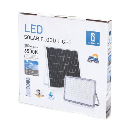 Aigostar - Dimmbarer LED-Solarstrahler LED/200W/3,2V IP65 + Fernbedienung