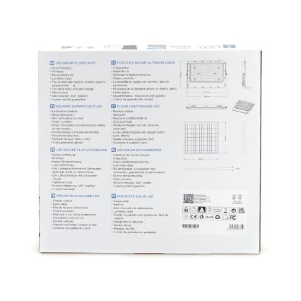 Aigostar - Dimmbarer LED-Solarstrahler LED/200W/3,2V IP65 + Fernbedienung