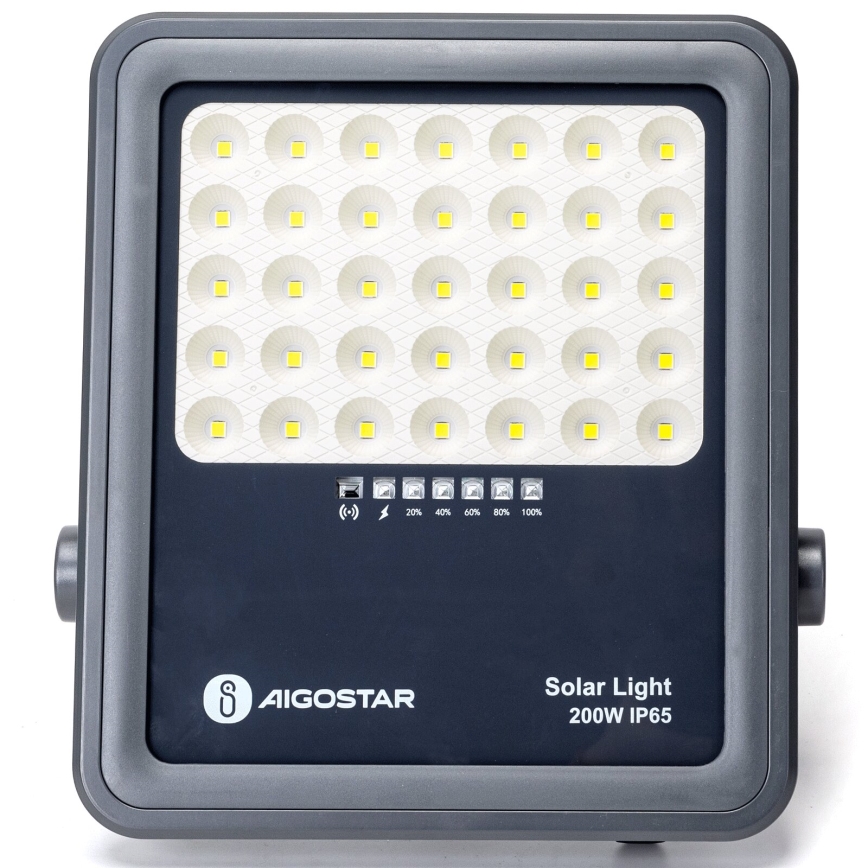 Aigostar - Dimmbarer LED-Solarstrahler LED/200W/3,4V IP65 + Fernbedienung
