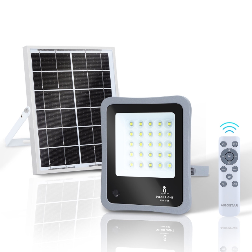 Aigostar - Dimmbarer LED-Solarstrahler LED/30W/3,2V 20000 mAh IP67 + FB