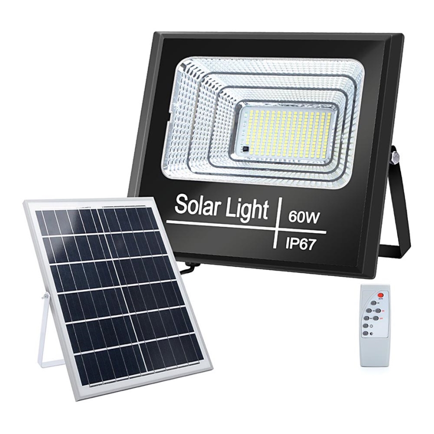 Aigostar - Dimmbarer LED-Solarstrahler LED/60W/3,2V IP67 + FB