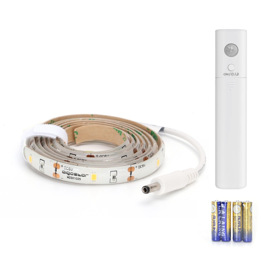 Aigostar - Dimmbarer LED-Streifen mit Sensor 1m LED/2W/4xAAA 3000K IP65