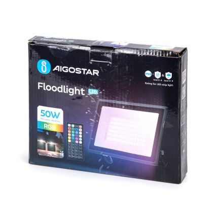 Aigostar - LED RGBW dimmbarer Fluter LED/50W/230V IP65 + Fernbedienung