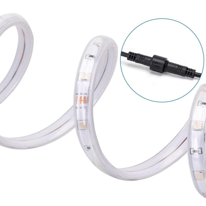 Aigostar - Dimmbarer Solarstreifen (LED RGB) LED/5W/3,2V 5+2m IP65 + Fernbedienung