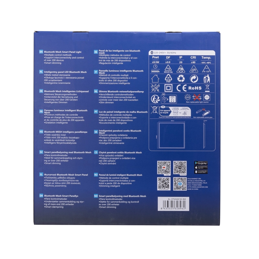 Aigostar - Dimmbares LED-Einbaupanel MESH LED/36W/230V 2700-6500K 60x60 cm