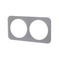 Aigostar - Doppel-Fotorahmen aus Glas, silberfarben