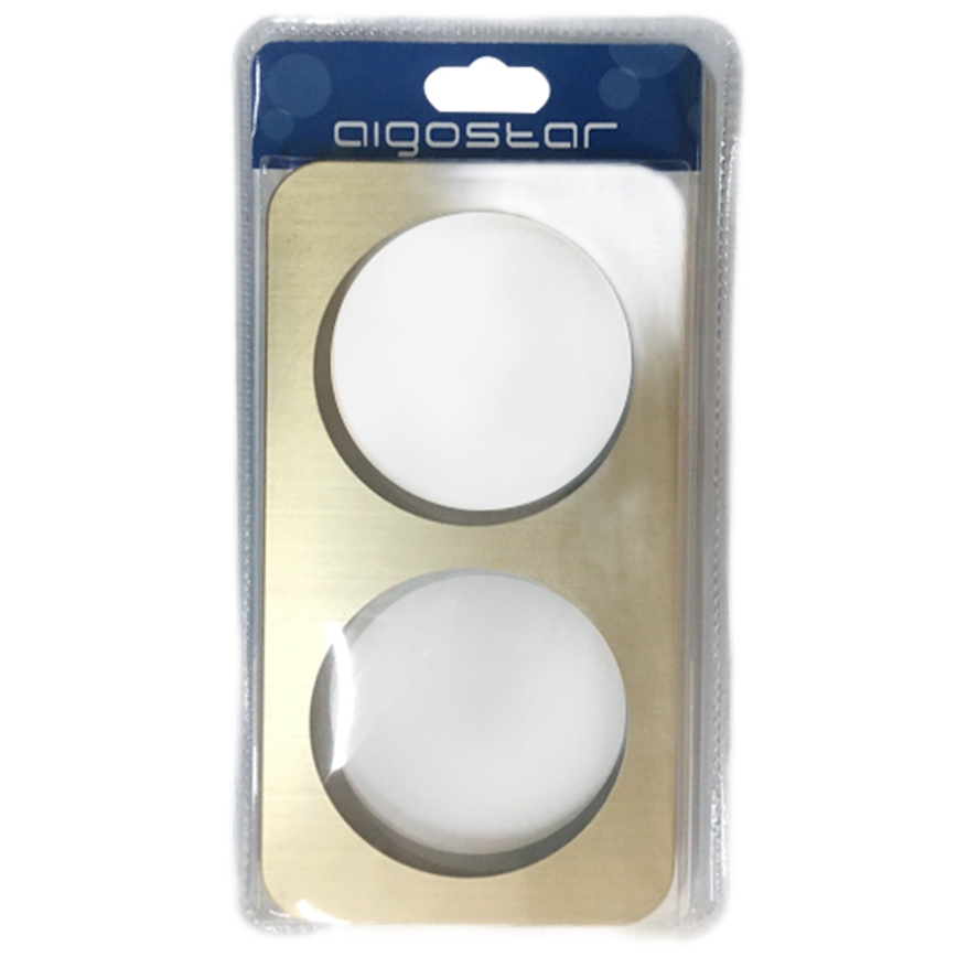 Aigostar - Doppelrahmen aus Aluminium, goldfarben