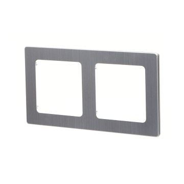 Aigostar - Doppelrahmen aus Aluminium, silberfarben