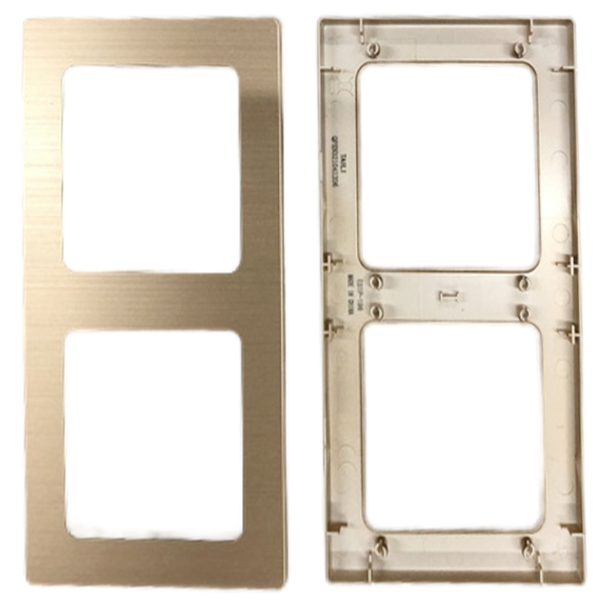 Aigostar - Doppelrahmen aus Aluminium, goldfarben
