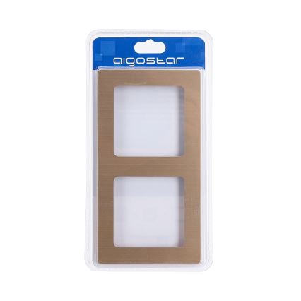 Aigostar - Doppelrahmen aus Aluminium, goldfarben