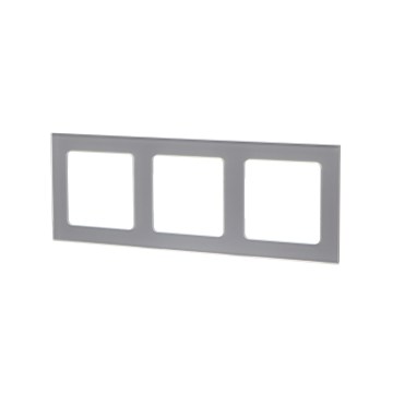 Aigostar - Dreifach-Fotorahmen aus Glas, silberfarben
