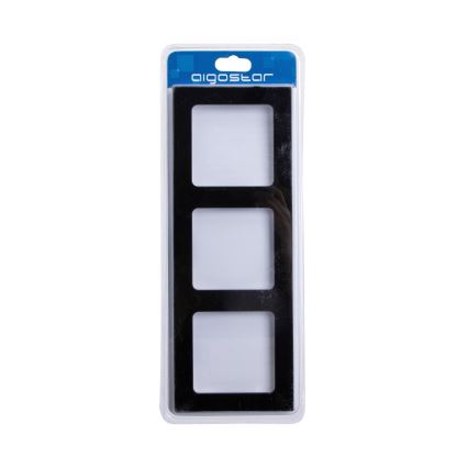Aigostar - Dreifach-Fotorahmen Glas schwarz