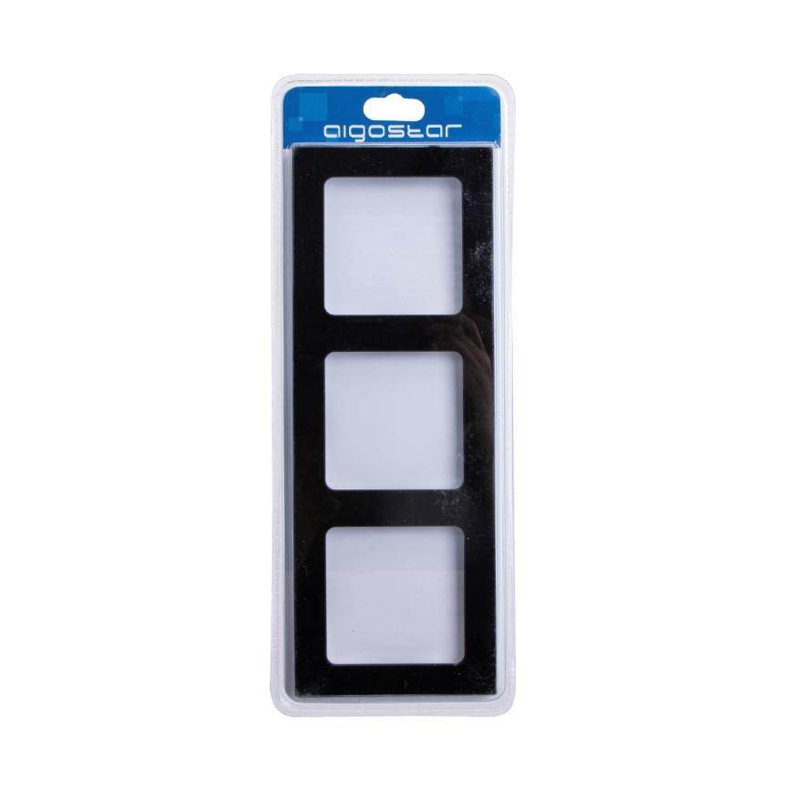 Aigostar - Dreifach-Fotorahmen Glas schwarz