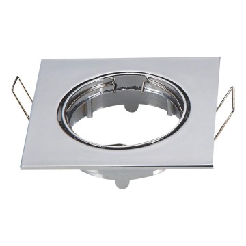 Aigostar - Einbaurahmen für GU10-Einbaustrahler 8,2x8,2 cm glänzender Chrom