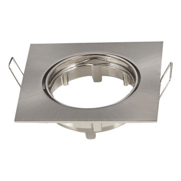 Aigostar - Einbauring für Einbaustrahler GU10 8,2x8,2 cm matt-chrom