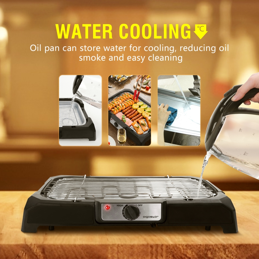 Aigostar - Elektrischer Tischgrill 2000W/230V