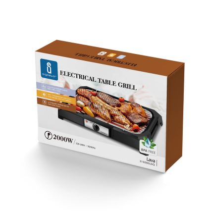 Aigostar - Elektrischer Tischgrill 2000W/230V