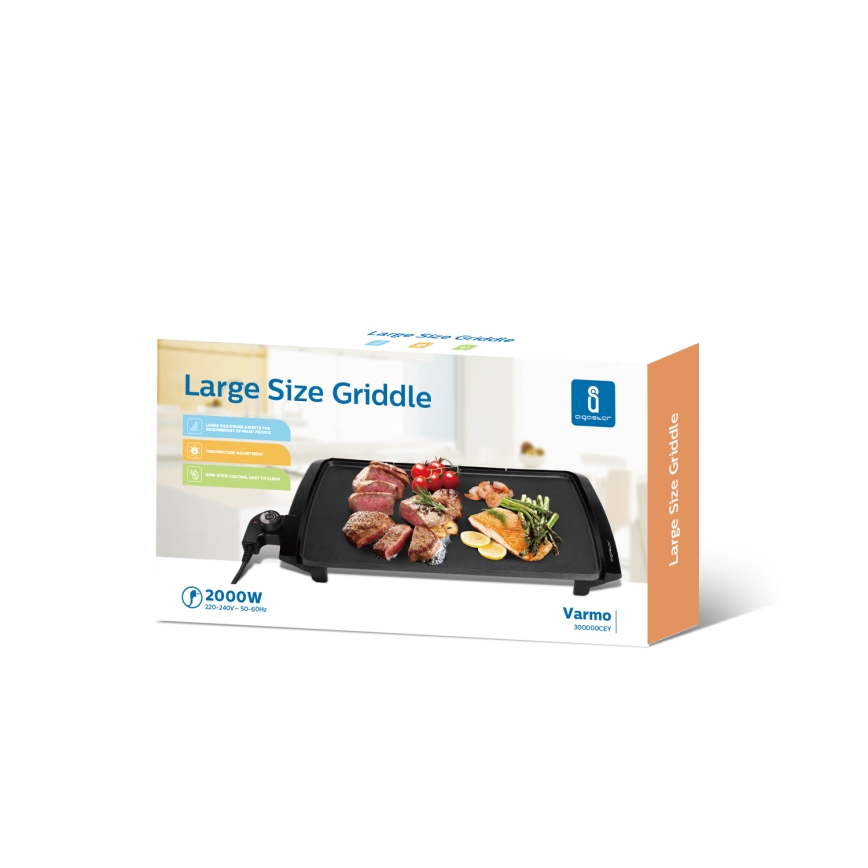 Aigostar - Elektro-Tischgrill 2000W/230V schwarz