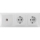 Aigostar - Ethernet-Netzwerkdose und 2-fach SCHUKO-Steckdose mit Rahmen, weiß