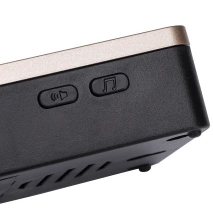 Aigostar - Kabellose Türklingel 3xAA/12V IP44 Schwarz/Kupfer