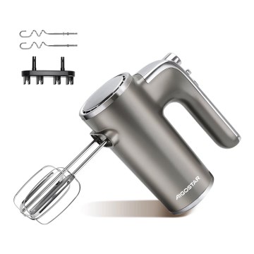 Aigostar - Handmixer 400W/230V grau/matt Chrom