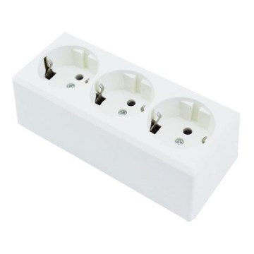 Aigostar - Haushaltssteckdose 3-fach SCHUKO 250 V/16 A