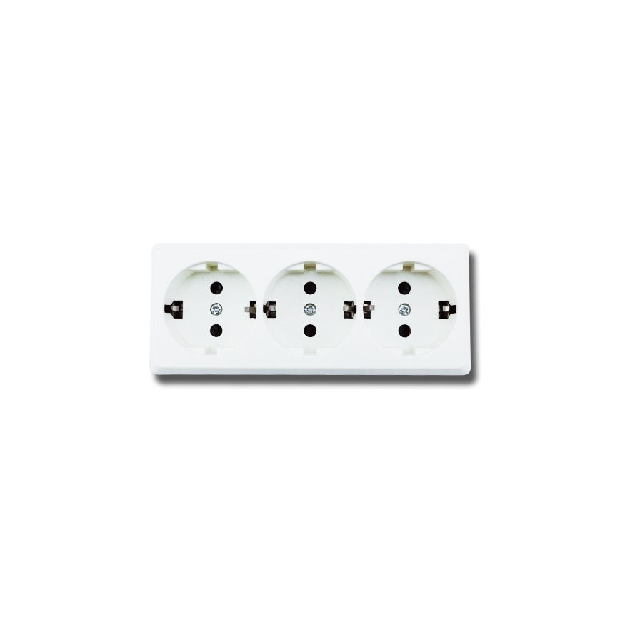 Aigostar - Haushaltssteckdose 3-fach SCHUKO 250 V/16 A