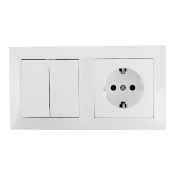 Aigostar - Hausschalter mit einer Steckdose 1x16A/250V