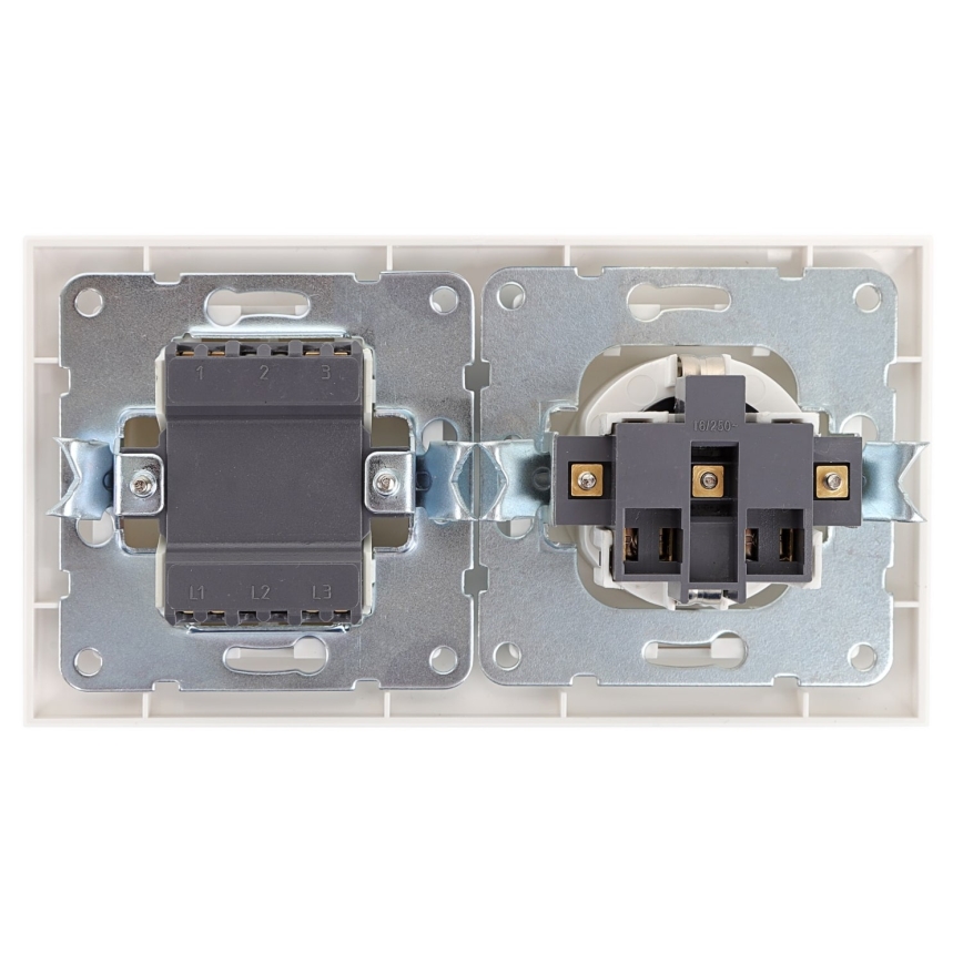 Aigostar - Hausschalter mit einer Steckdose 1x16A/250V