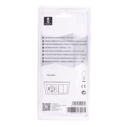 Aigostar - Hausschalter mit einer Steckdose 1x16A/250V