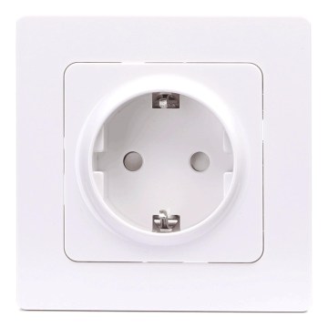 Aigostar - Haussteckdose mit Rahmen SCHUKO 250V weiß