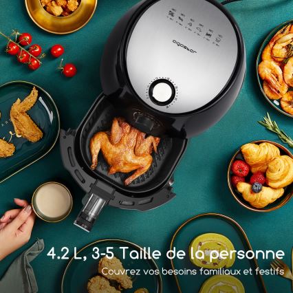 Aigostar - Heißluftfritteuse 1500W/230V 3,5l schwarz