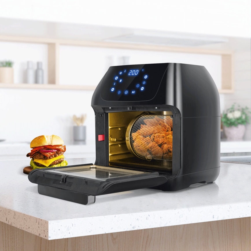 Aigostar - Heißluftofen 1400W/230V 12l schwarz
