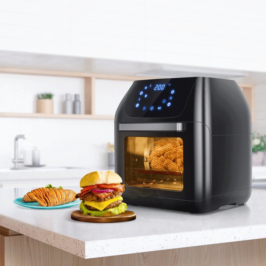 Aigostar - Heißluftofen 1400W/230V 12l schwarz