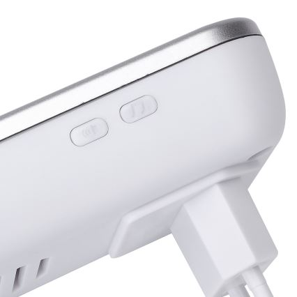 Aigostar - Funk-Türklingel für Steckdose 230V/12V IP44 Silber