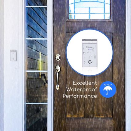 Aigostar – Kabellose Türklingel für Steckdosen 230 V/12 V, IP44, Weiß