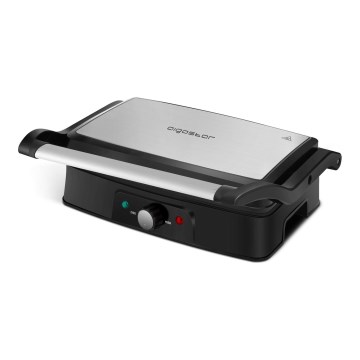 Aigostar - Kontaktgrill 1500W/230V matt Chrom/schwarz