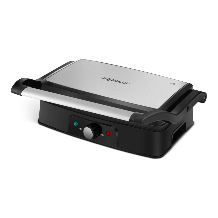 Aigostar - Kontaktgrill 1500W/230V matt Chrom/schwarz