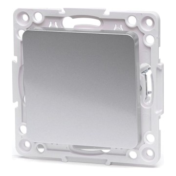 Aigostar - Kreuzschalter ohne Rahmen Nr. 7, silber