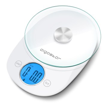 Aigostar - Küchenwaage 2xCR2032 weiß