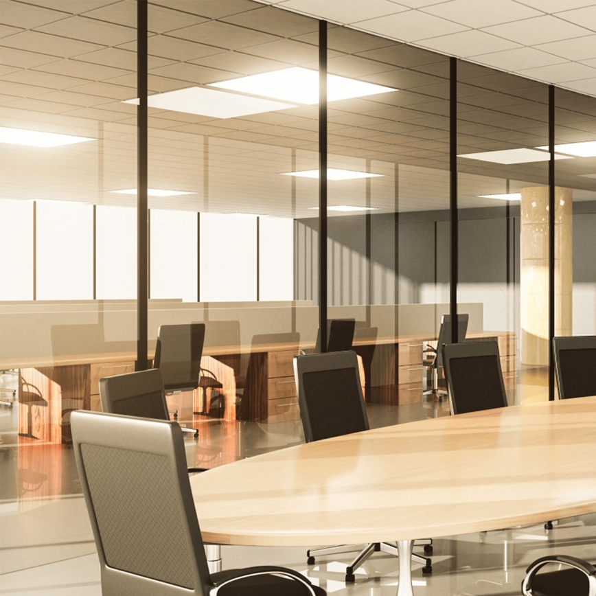 Aigostar - LED-Aufbauleuchte 28W/230V High Efficiency UGR19 3000K 59,5x59,5 cm